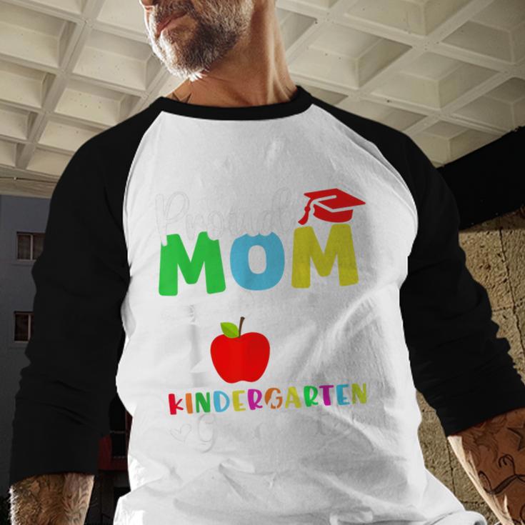 Graduation Proud Mom Of 2025 Kindergarten Graduate Baseball Raglan Shirt