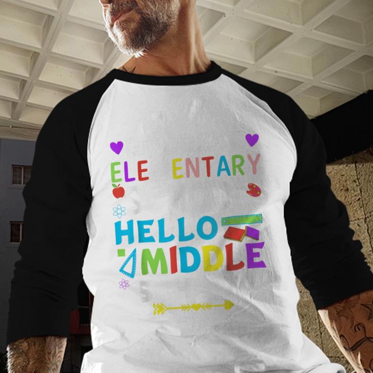 Graduation Shirt For 5th Grader Goodbye Hello Middle School Baseball Raglan Shirt