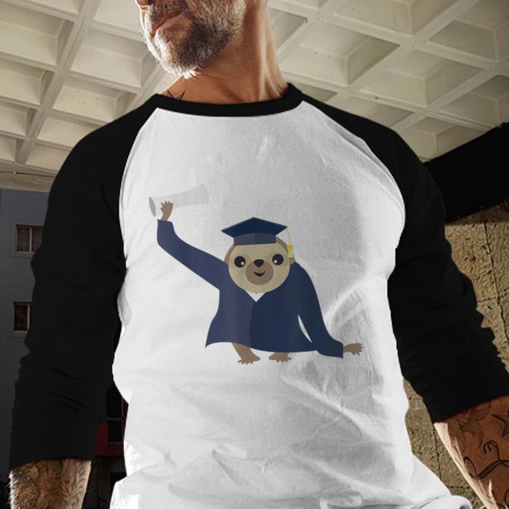 Graduation Sloth Lover T-Shirt Class Of 2019 Baseball Raglan Shirt