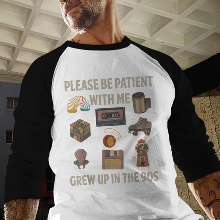 Grew Up In The 90s Retro Nostalgia Baseball Raglan Shirt