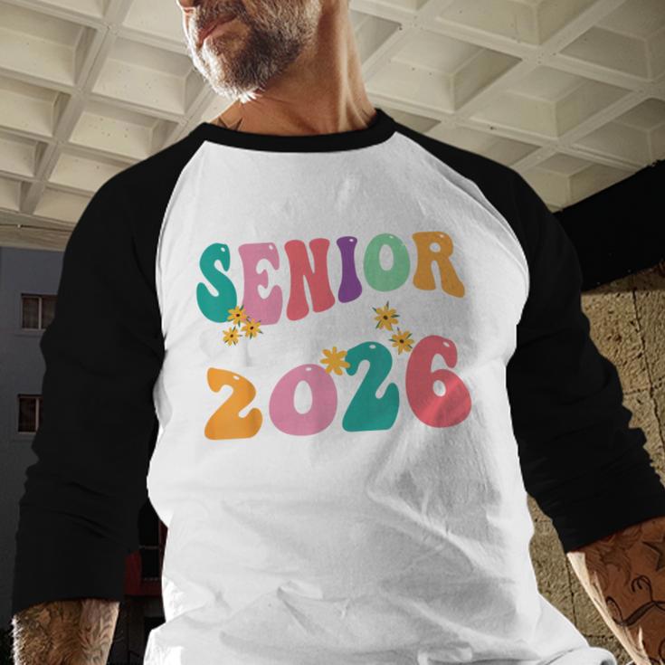 Groovy Senior Class Of 2026 My Last First Day Graduation 26 Baseball Raglan Shirt