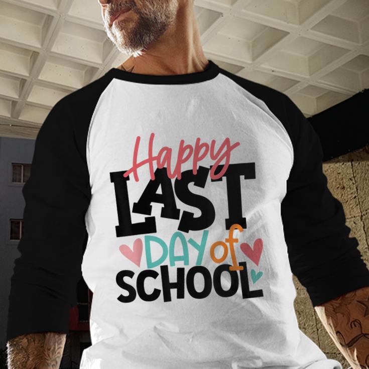 Happy Last Day Of School Kids Teacher Student Graduation Baseball Raglan Shirt
