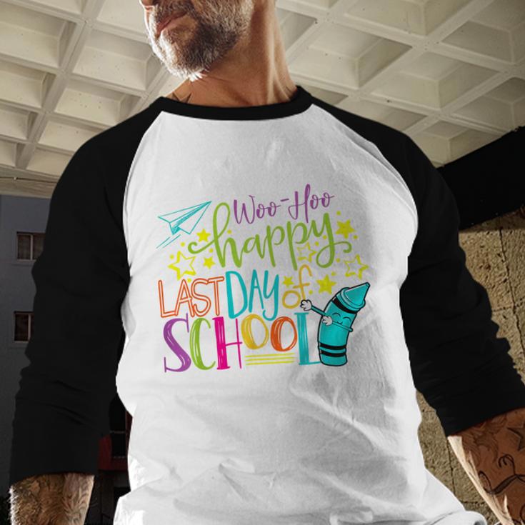 Happy Last Day Of School Student Teacher Graduation Baseball Raglan Shirt