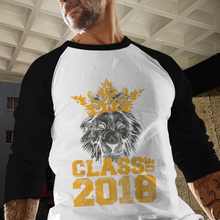 High School King Graduation Shirt Class Of 2018 Seniors Baseball Raglan Shirt