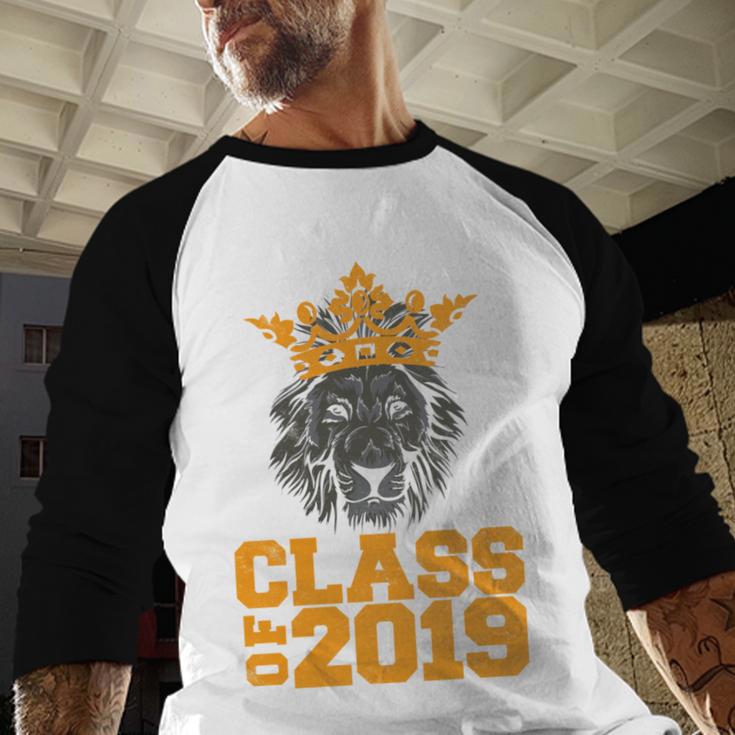 High School King Graduation Shirt Class Of 2019 Seniors Baseball Raglan Shirt