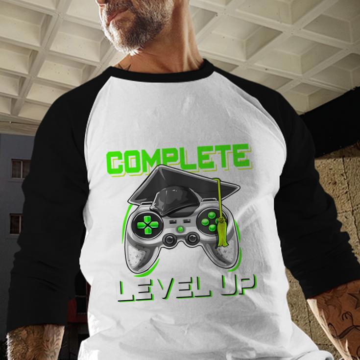 High School Level Complete Class Of 2024 Graduation Baseball Raglan Shirt