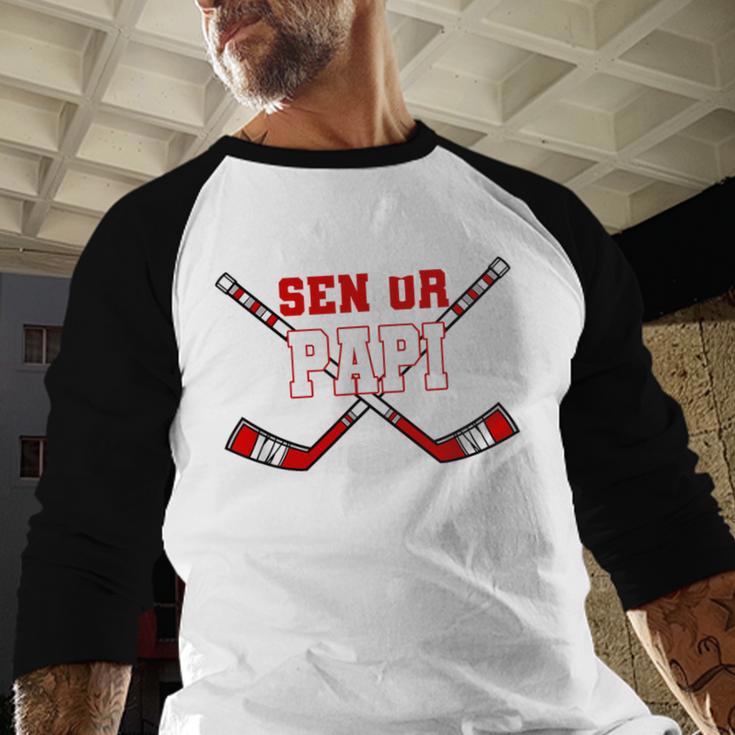 Hockey Senior Papi Graduation Class Of 2026 Kids Baseball Raglan Shirt
