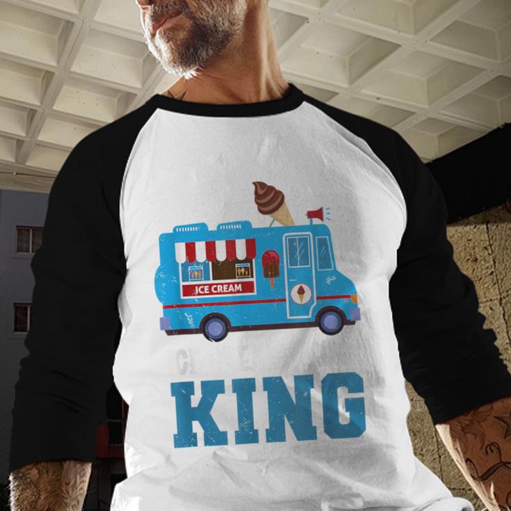 Ice Cream Truck King Nostalgia Summer Ice Cream Truck Driver Baseball Raglan Shirt Ice Cream Truck King Nostalgia Summer Ice Cream Truck Driver Baseball Raglan Shirt