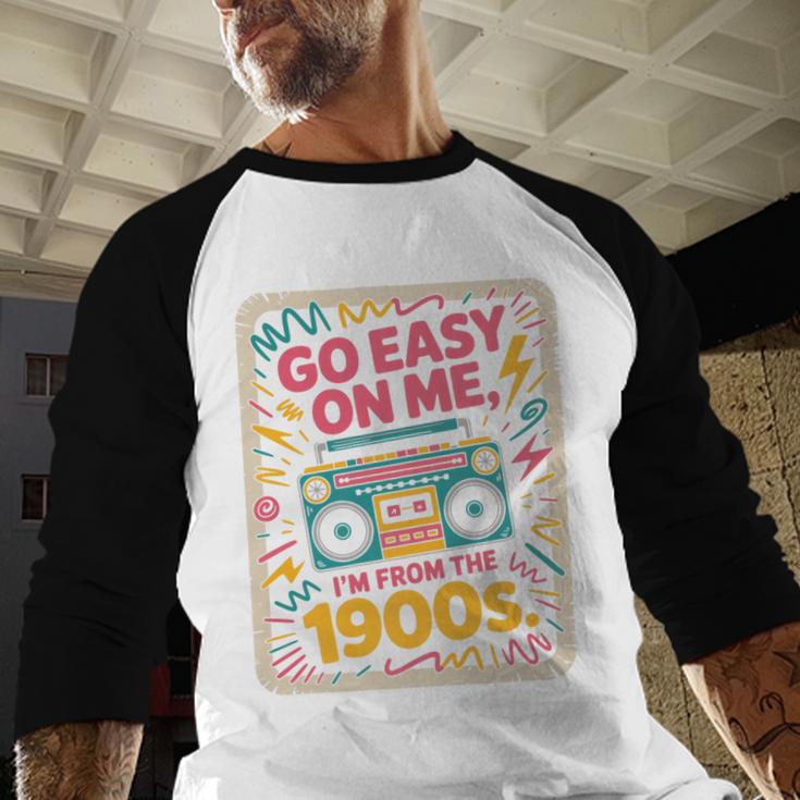 I'm From The 1900s 80s Millennial Boom Box Radio Premium Baseball Raglan Shirt
