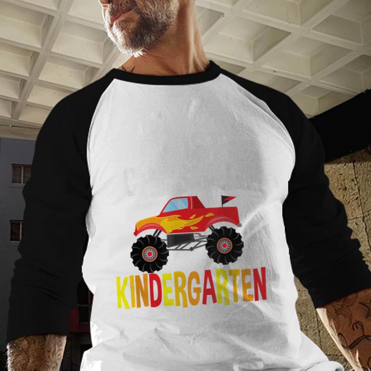 I Just Crushed Kindergarten Monster Graduation Shirt Baseball Raglan Shirt