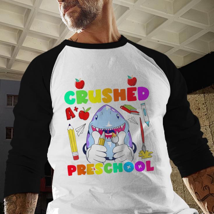 I Just Crushed Preschool Pre-K Preschoolers Graduation Baseball Raglan Shirt