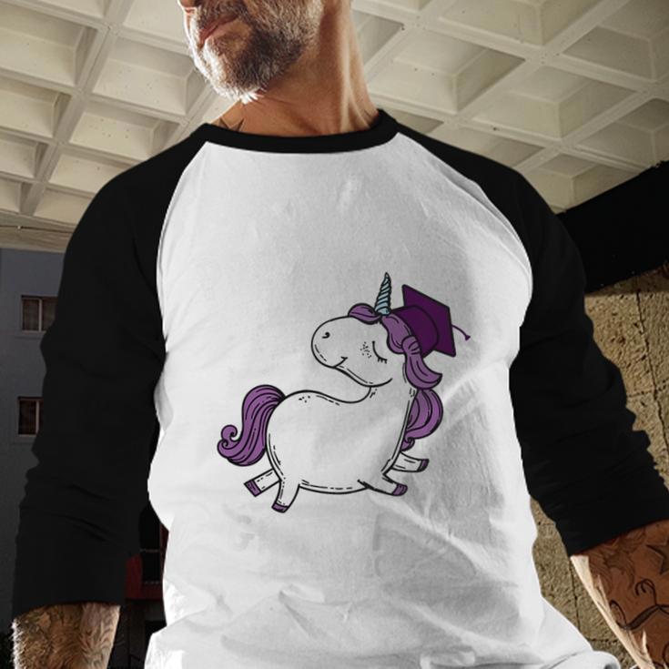 Kids Class Of 2018 Unicorn Preschool Graduation For Girls Baseball Raglan Shirt