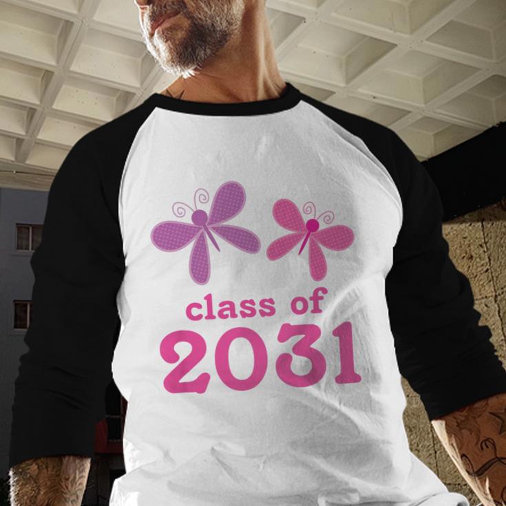Kids Class Of 2031 Kindergarten Girls Graduation T-Shirt Baseball Raglan Shirt