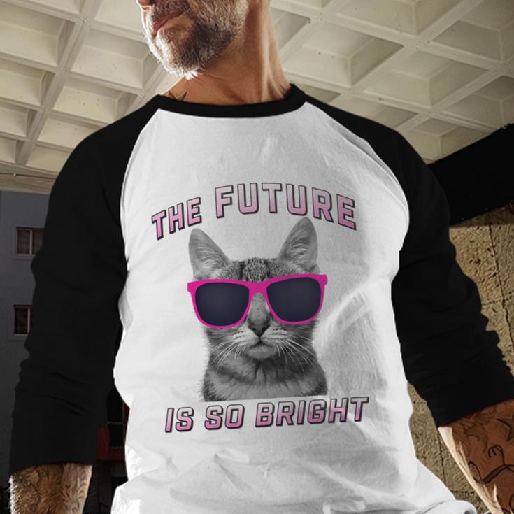 Kids Cool Future Is Bright Kids Graduation Or Birthday Baseball Raglan Shirt