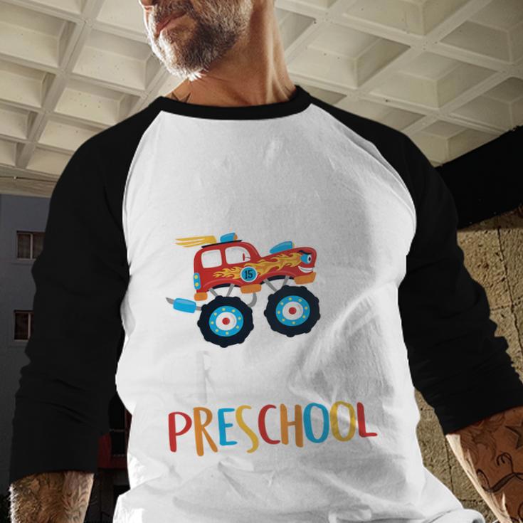 Kids I Just Crushed Preschool Monster Graduation Pre-K Shirt Baseball Raglan Shirt