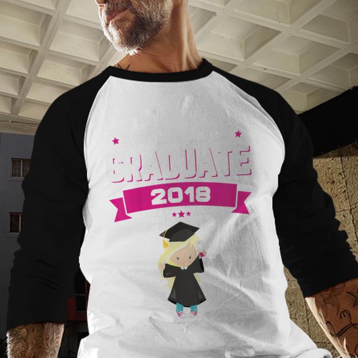 Kids Kindergarten Graduate 2018 Graduation Girls Baseball Raglan Shirt