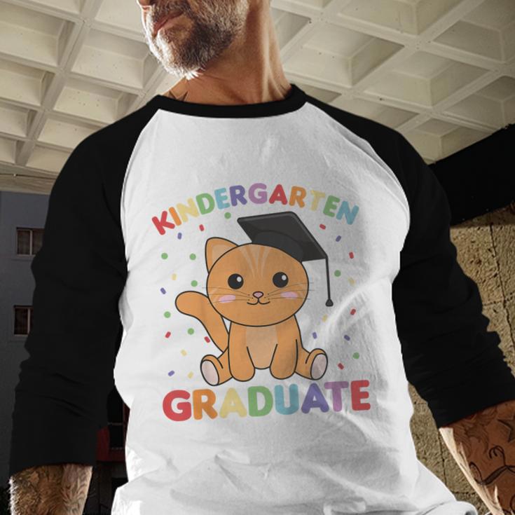 Kids Kindergarten Graduate Cat Graduation Baseball Raglan Shirt Kids Kindergarten Graduate Cat Graduation Baseball Raglan Shirt
