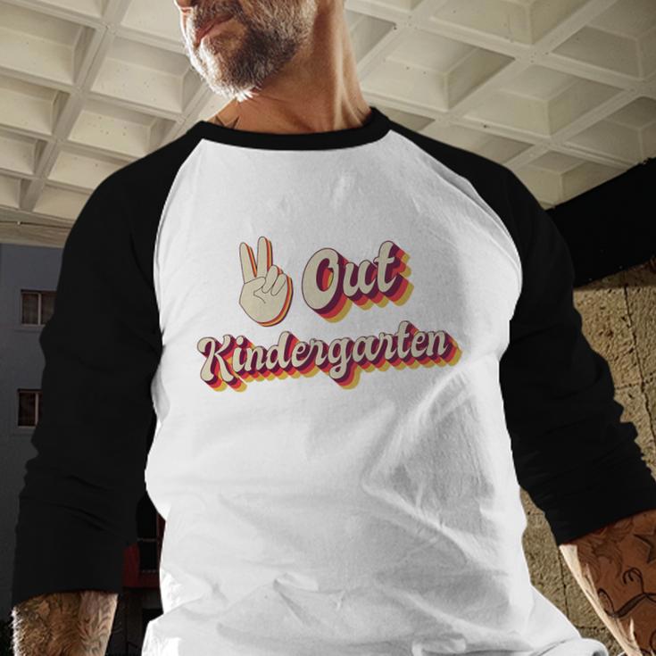 Kids Peace Out Kindergarten Graduation Kindergarten Graduate Baseball Raglan Shirt