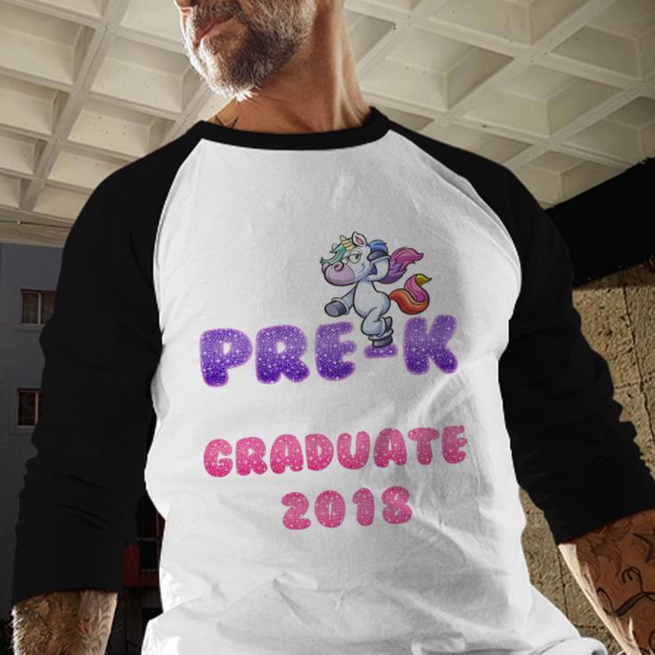 Kids Kids Pre-K PreSchool Unicorn GraduationShirt Baseball Raglan Shirt