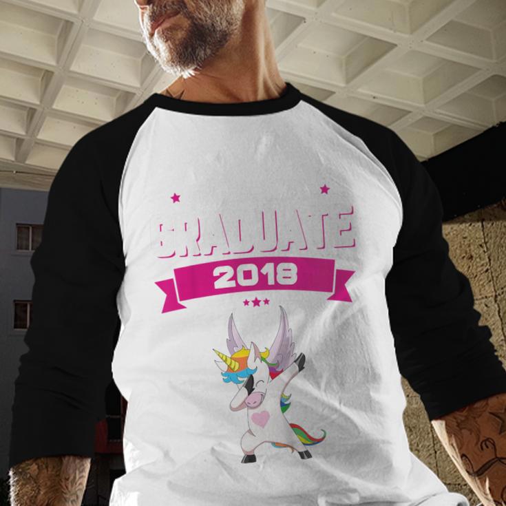 Kids Preschool Graduate 2018 Unicorn Dab Graduation Pre-K TShirt Baseball Raglan Shirt