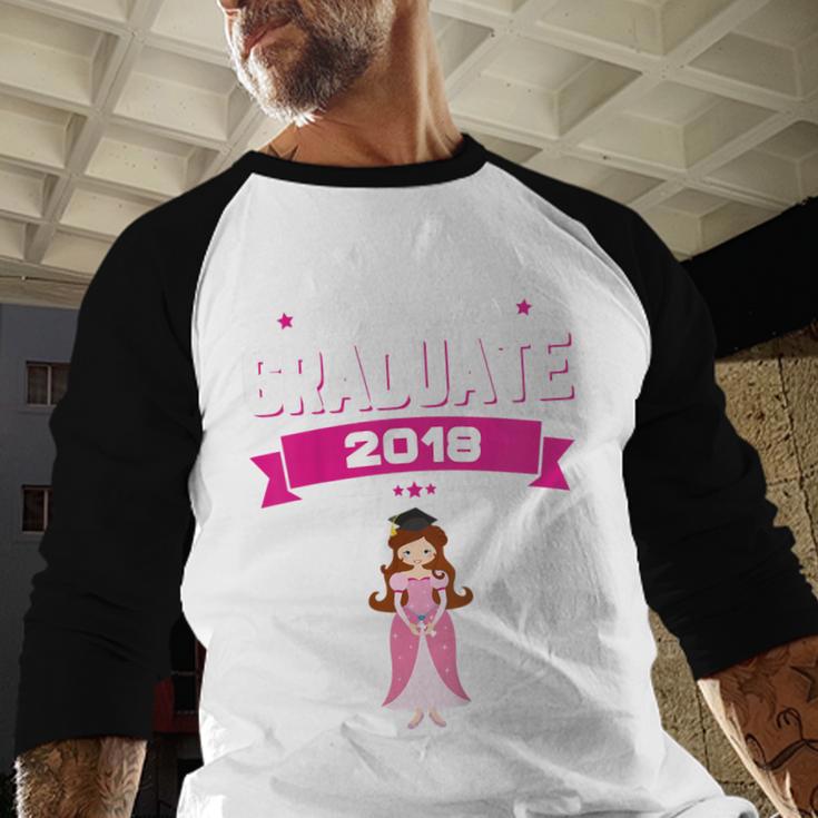 Kids Princess Girl Preschool Graduate 2018 Graduation Pre-K Baseball Raglan Shirt