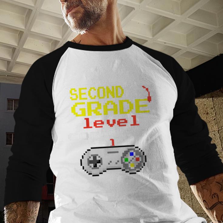 Kids Second Grade Graduation Video Game Shirt Baseball Raglan Shirt