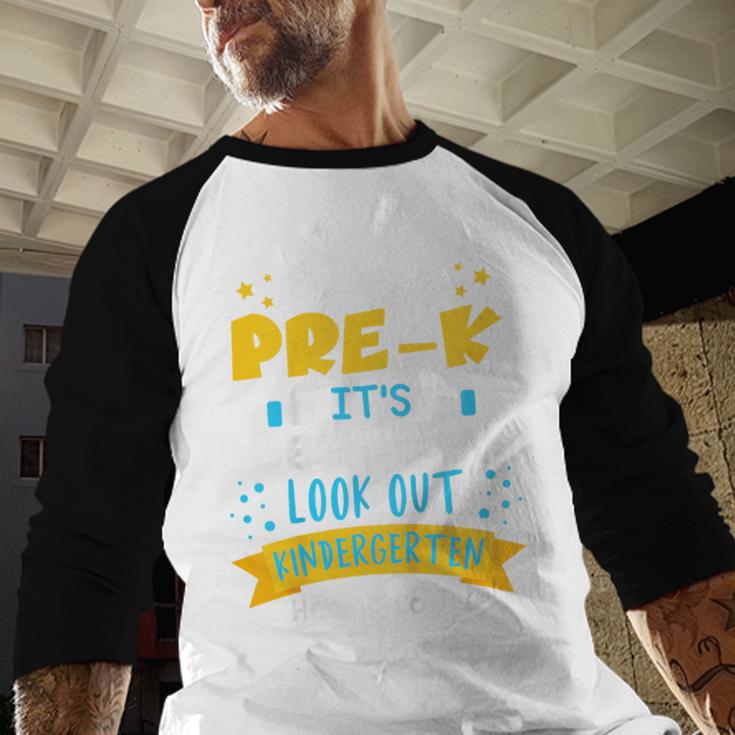 Kids So Long Pre-K Graduation 2025 School Kindergarten Here Come Baseball Raglan Shirt