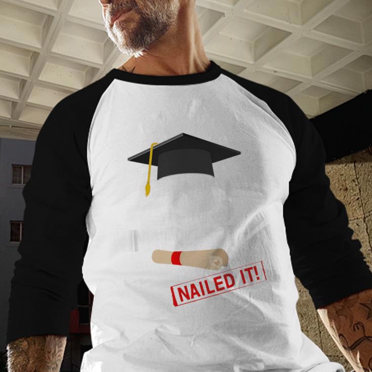Kindergarten 2018 NAILED IT Graduation Graduate Baseball Raglan Shirt
