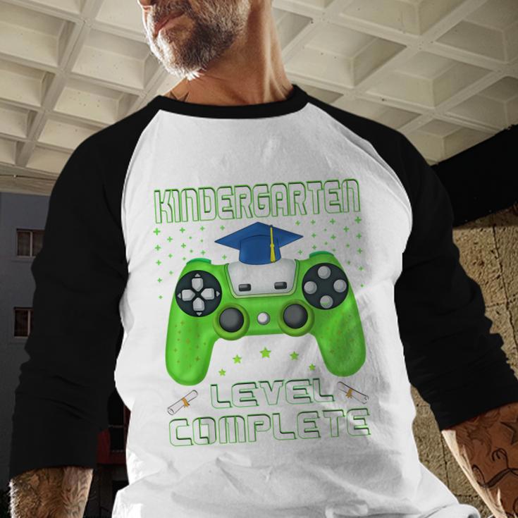 Kindergarten Graduation Level Complete Gamer Class 2024 Kids Baseball Raglan Shirt