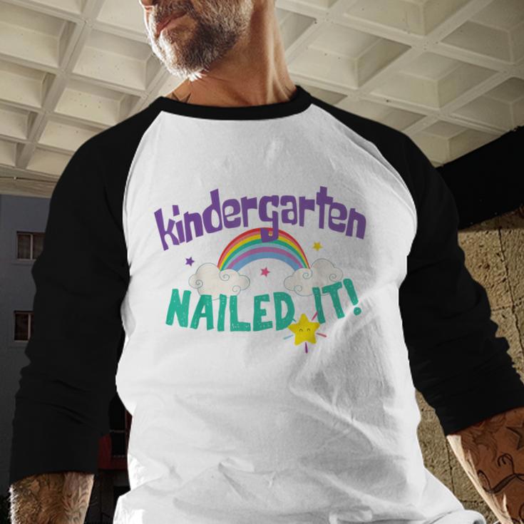 Kindergarten Graduation Nailed It Kids 2021 Baseball Raglan Shirt