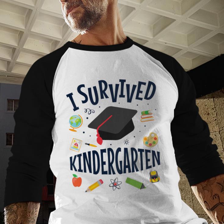 Kindergarten Graduation Shirt I Survived Kindergarten Baseball Raglan Shirt