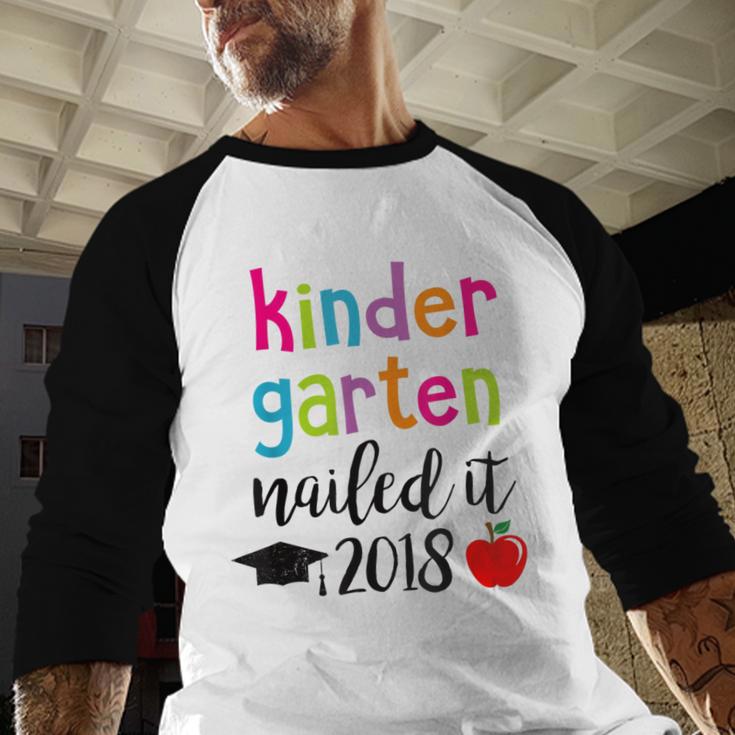 Kindergarten Nailed It 2018 Class Graduation T-Shirt Baseball Raglan Shirt