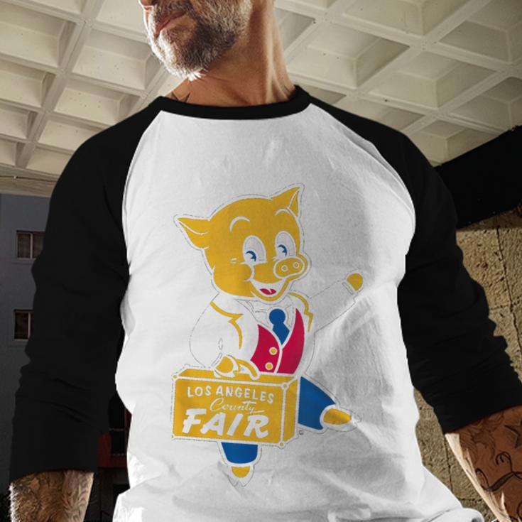 LA Fair Los Angeles County Vintage Nostalgia Baseball Raglan Shirt