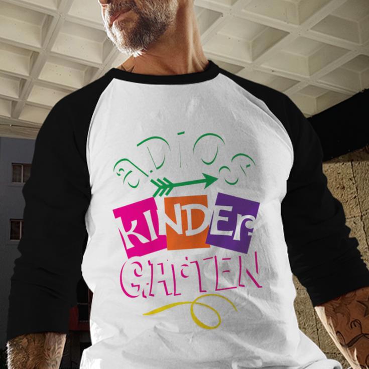 Last Day Of School Adios Kindergarten Graduation Kids Girls Baseball Raglan Shirt