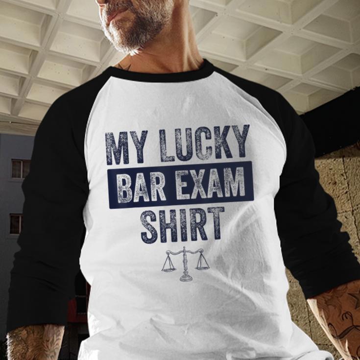 Law School Graduation Him Her Lucky Bar Exam Baseball Raglan Shirt