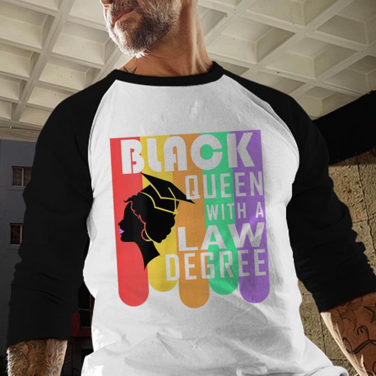 Law School Graduation Queen New Lawyer Attorney Grad Baseball Raglan Shirt