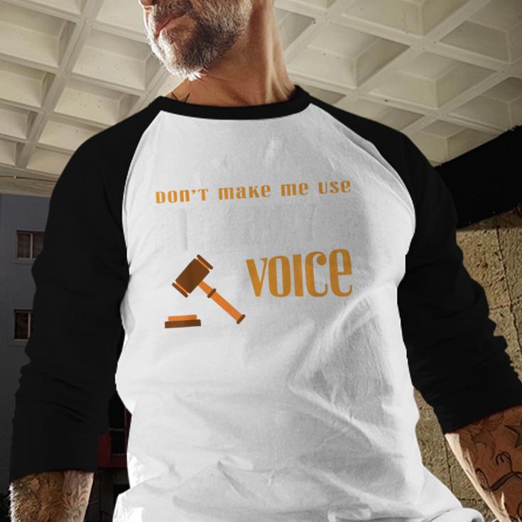 Lawyer Voice Attorney Law School Student Graduation Baseball Raglan Shirt