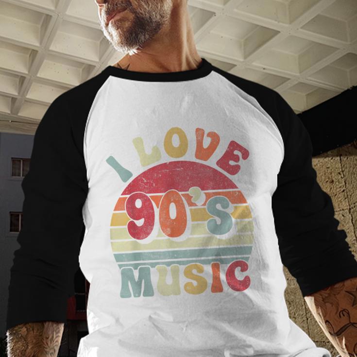 I Love 90's Music Retro Style Nostalgia Cassette 1990s Party Baseball Raglan Shirt I Love 90's Music Retro Style Nostalgia Cassette 1990s Party Baseball Raglan Shirt