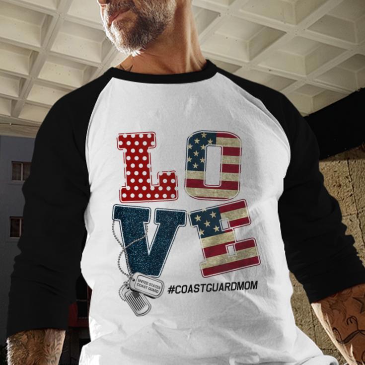 Love Coast Guard Mom Proud Coast Guard Graduation Mom Baseball Raglan Shirt