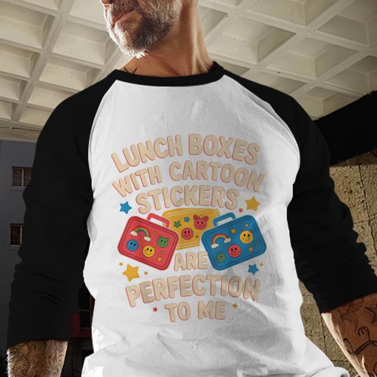Lunch Boxes With Stickers Lunch Box Nostalgia Retro Baseball Raglan Shirt