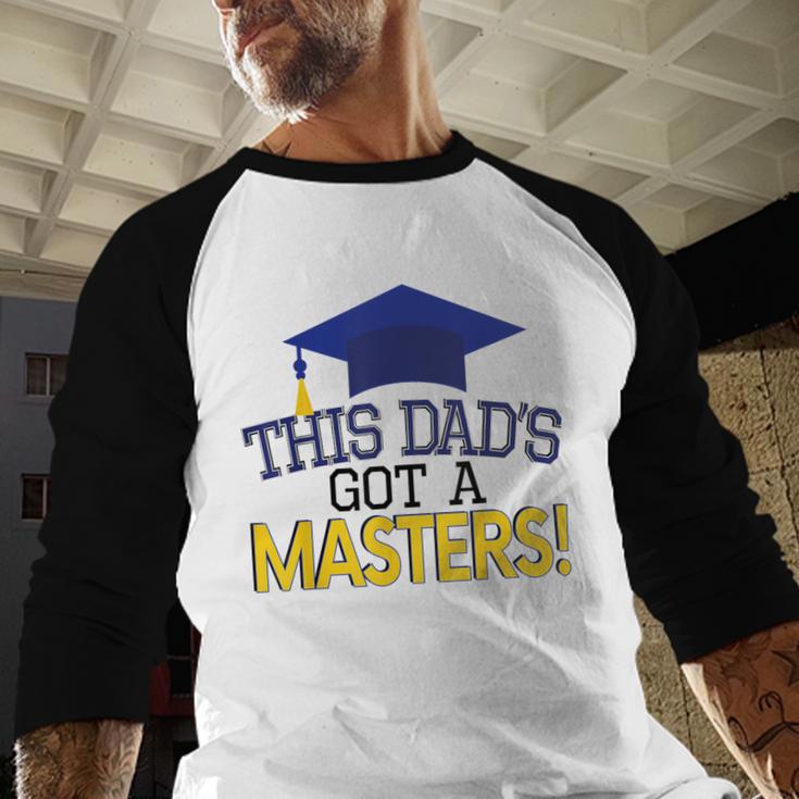 Masters Degree Proud Dad Graduation Shirt MBA Social Work Baseball Raglan Shirt
