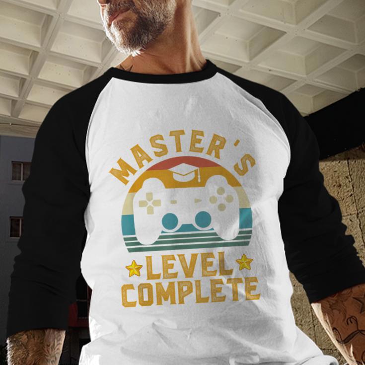 Master's Level Complete Vintage Video Gamer Graduation Baseball Raglan Shirt