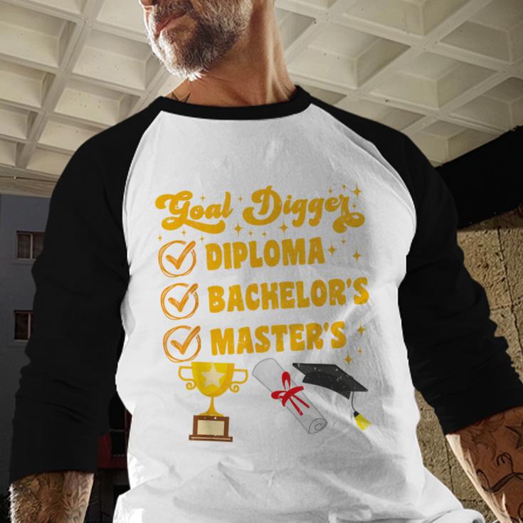 Master's Thesis Passed Goal Digger Master's Graduation Baseball Raglan Shirt