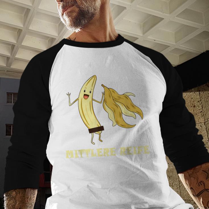 Medium Mature Banana Banana Real School Graduation Celebrations Baseball Raglan Shirt