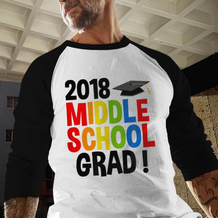 Middle School Graduation Class Of 2018 Shirt Baseball Raglan Shirt