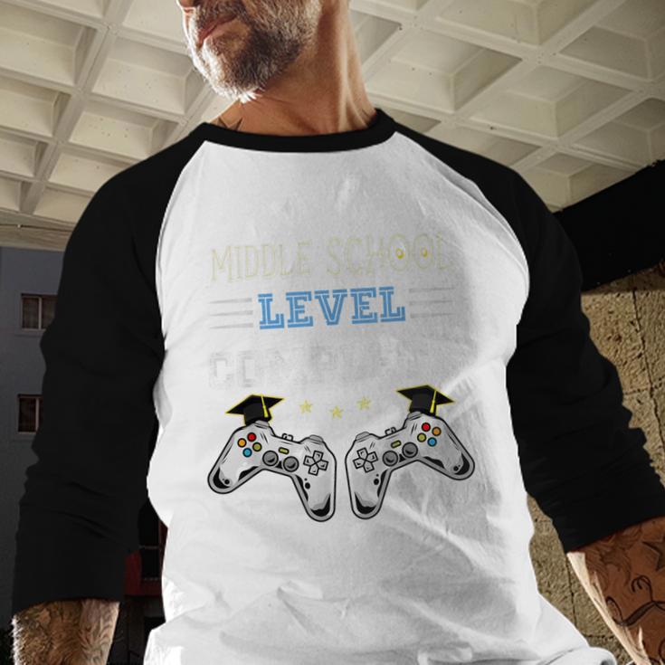 Middle School Level Complete Gaming Class Of 2022 Graduation Baseball Raglan Shirt