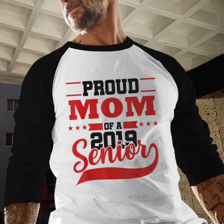 Mom Class Of 2019 Senior Graduation T-Shirt High School Baseball Raglan Shirt