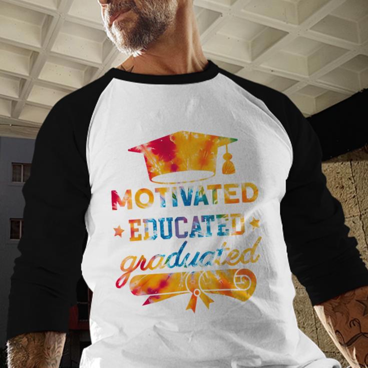 Motivated Educated Graduated Graduation Baseball Raglan Shirt