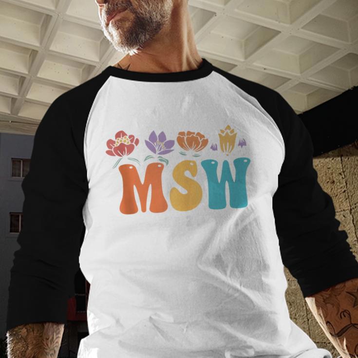 MSW Est 2025 Graduation School Social Worker Shirt Master Baseball Raglan Shirt