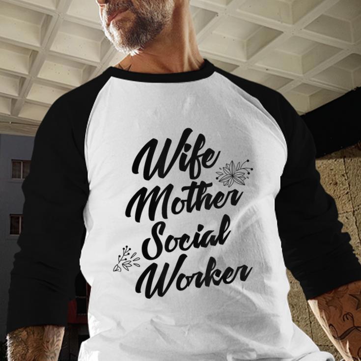 MSW Mom Graduation T-Shirt Social Worker Wife Mother Baseball Raglan Shirt